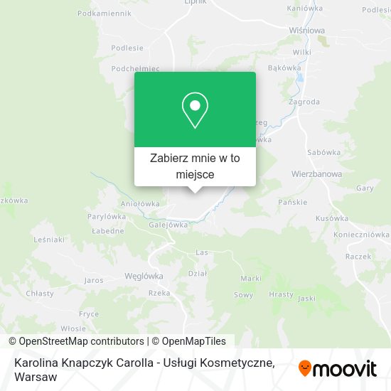 Mapa Karolina Knapczyk Carolla - Usługi Kosmetyczne