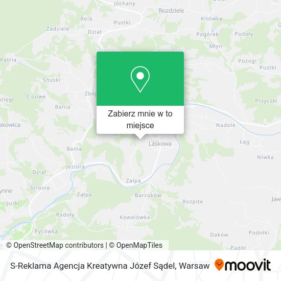 Mapa S-Reklama Agencja Kreatywna Józef Sądel