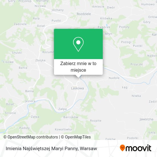 Mapa Imienia Najświętszej Maryi Panny