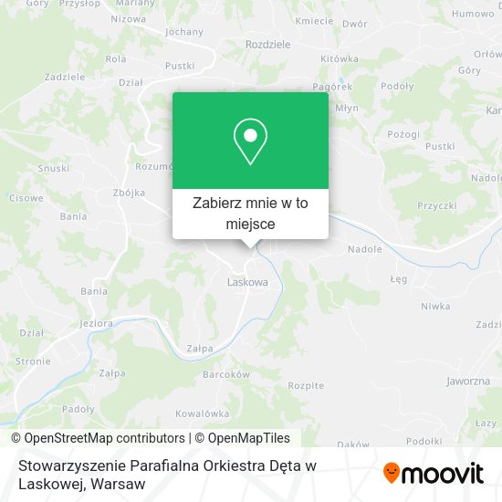 Mapa Stowarzyszenie Parafialna Orkiestra Dęta w Laskowej