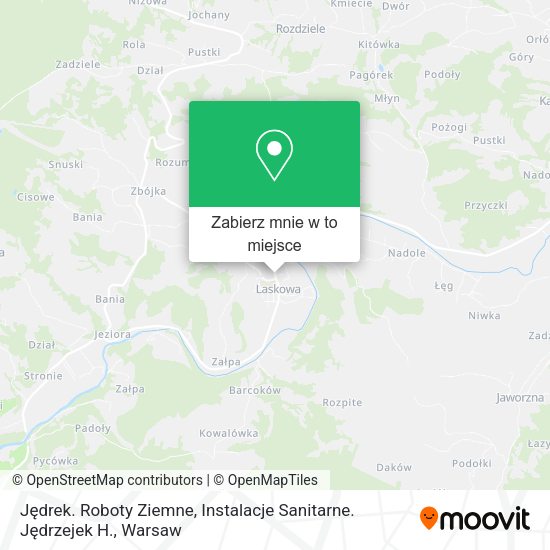 Mapa Jędrek. Roboty Ziemne, Instalacje Sanitarne. Jędrzejek H.