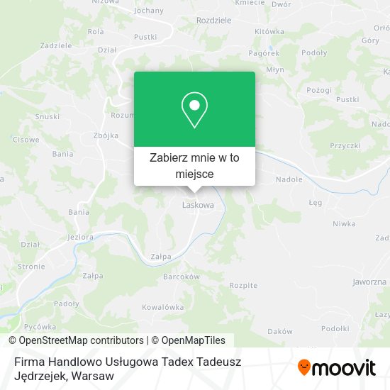 Mapa Firma Handlowo Usługowa Tadex Tadeusz Jędrzejek