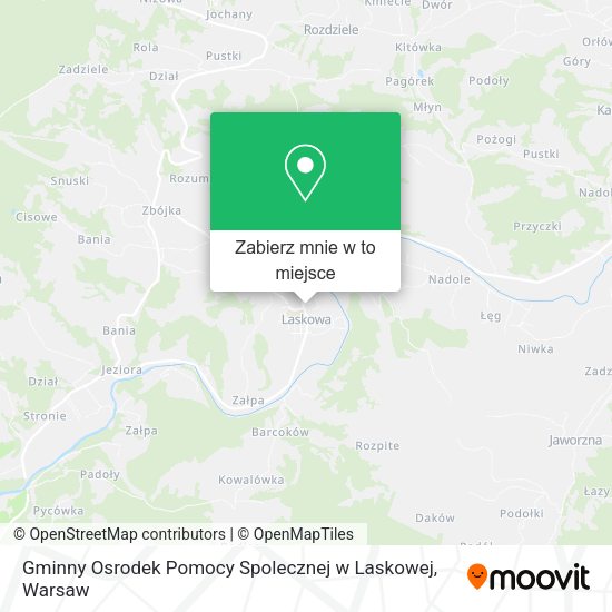 Mapa Gminny Osrodek Pomocy Spolecznej w Laskowej