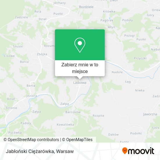 Mapa Jabłoński Ciężarówka