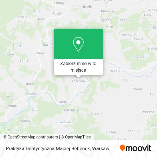 Mapa Praktyka Dentystyczna Maciej Bebenek