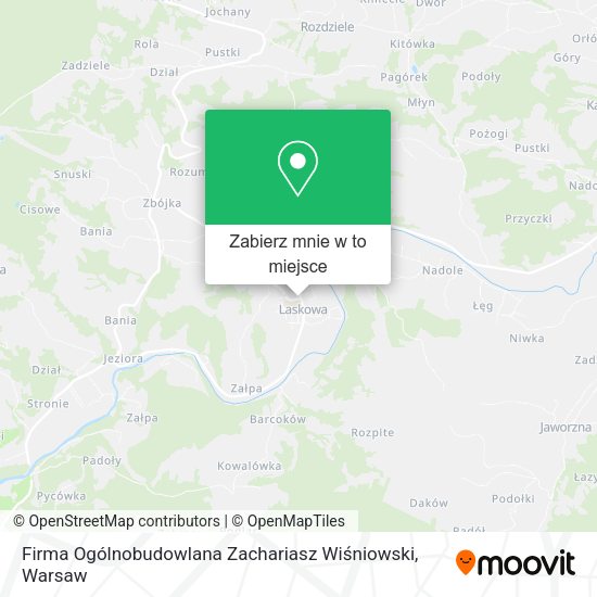 Mapa Firma Ogólnobudowlana Zachariasz Wiśniowski