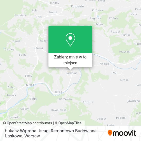 Mapa Łukasz Wątroba Usługi Remontowo Budowlane - Laskowa