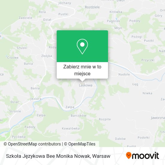 Mapa Szkoła Językowa Bee Monika Nowak