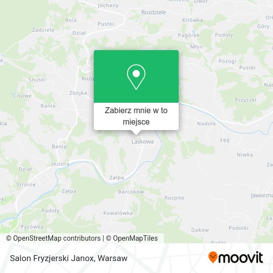 Mapa Salon Fryzjerski Janox