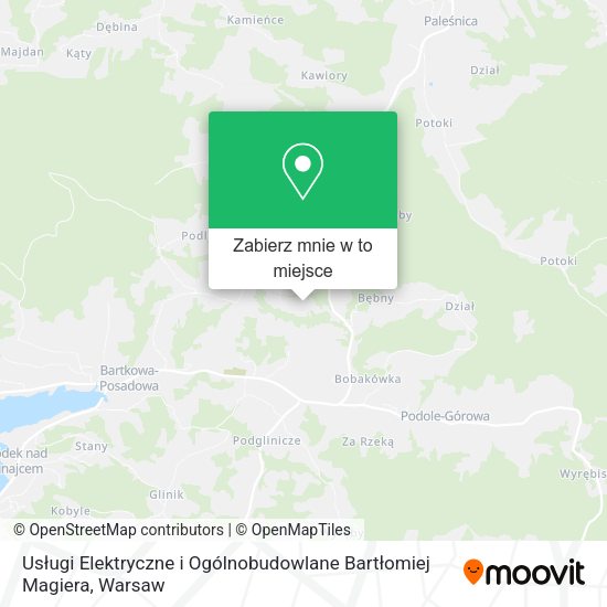 Mapa Usługi Elektryczne i Ogólnobudowlane Bartłomiej Magiera