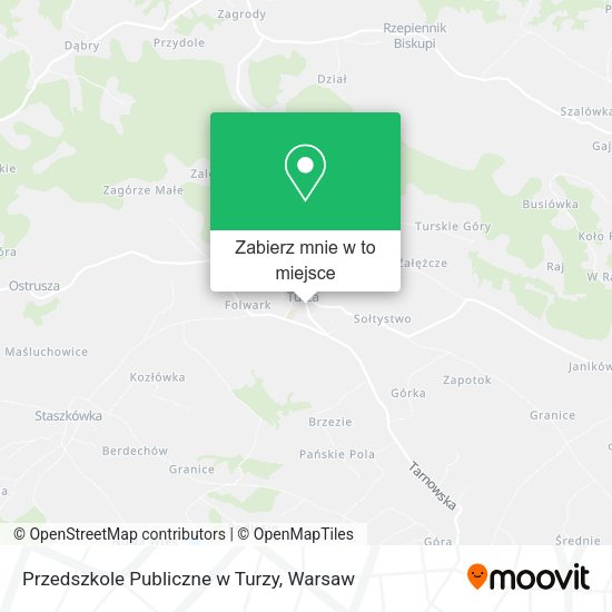 Mapa Przedszkole Publiczne w Turzy