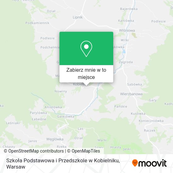 Mapa Szkoła Podstawowa i Przedszkole w Kobielniku