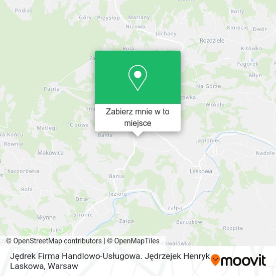 Mapa Jędrek Firma Handlowo-Usługowa. Jędrzejek Henryk Laskowa