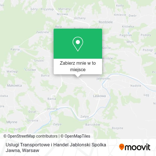 Mapa Uslugi Transportowe i Handel Jablonski Spolka Jawna