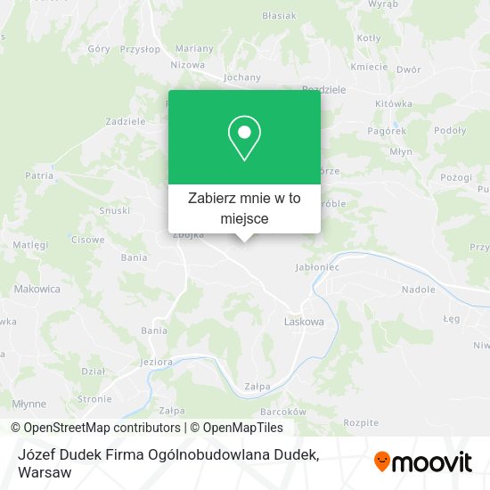 Mapa Józef Dudek Firma Ogólnobudowlana Dudek