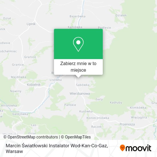 Mapa Marcin Światłowski Instalator Wod-Kan-Co-Gaz