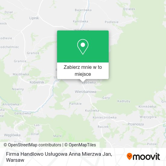 Mapa Firma Handlowo Usługowa Anna Mierzwa Jan