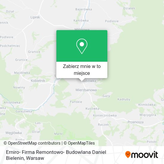 Mapa Erniro- Firma Remontowo- Budowlana Daniel Bielenin
