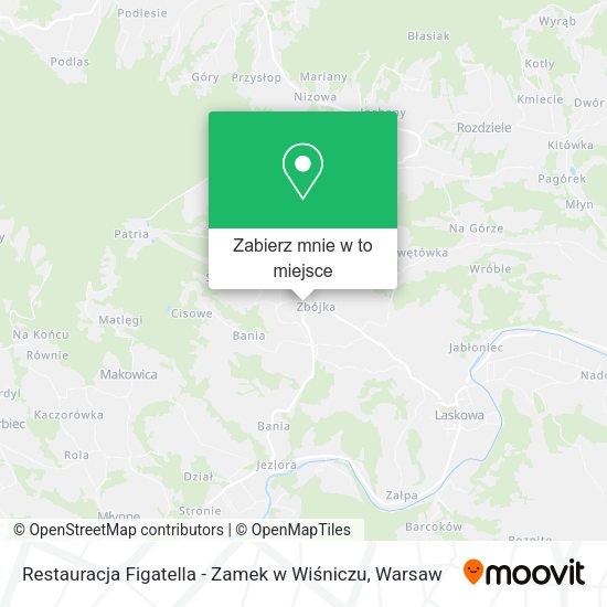 Mapa Restauracja Figatella - Zamek w Wiśniczu