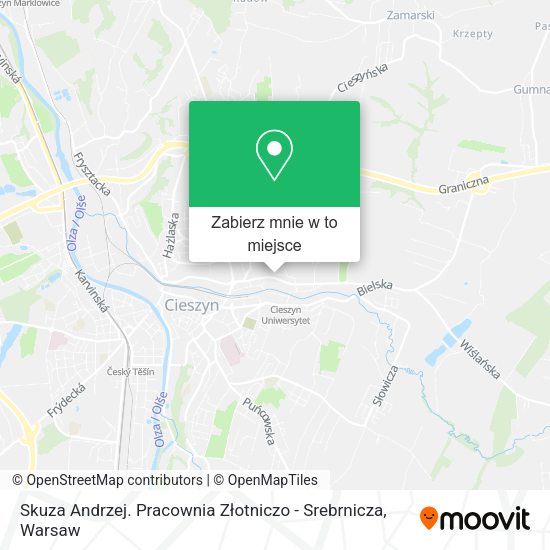 Mapa Skuza Andrzej. Pracownia Złotniczo - Srebrnicza