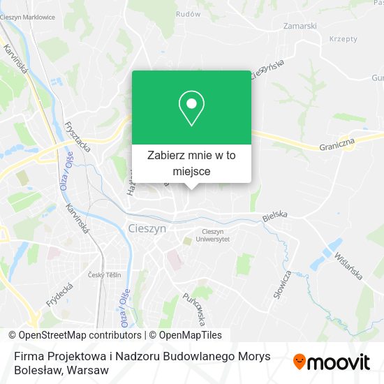 Mapa Firma Projektowa i Nadzoru Budowlanego Morys Bolesław