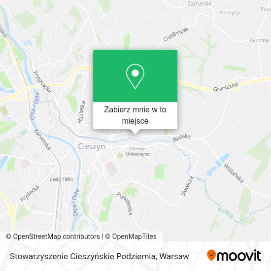 Mapa Stowarzyszenie Cieszyńskie Podziemia