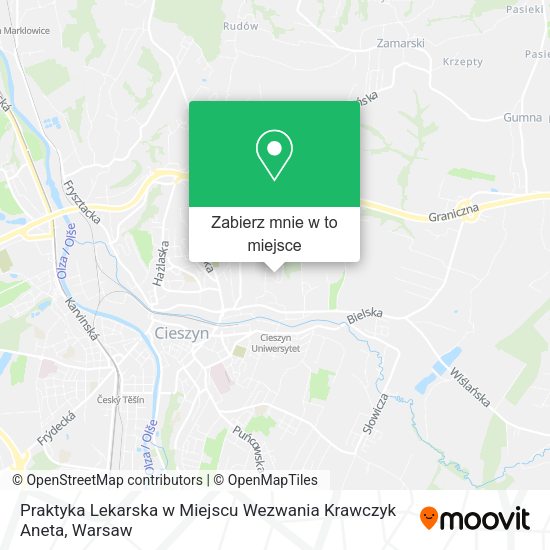 Mapa Praktyka Lekarska w Miejscu Wezwania Krawczyk Aneta