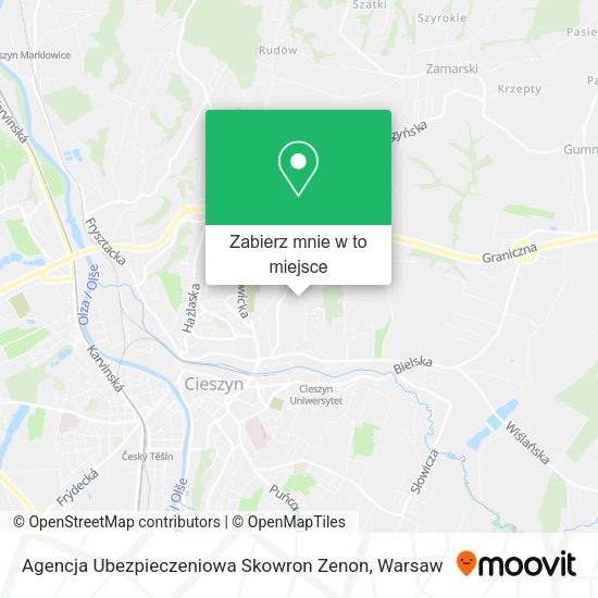 Mapa Agencja Ubezpieczeniowa Skowron Zenon