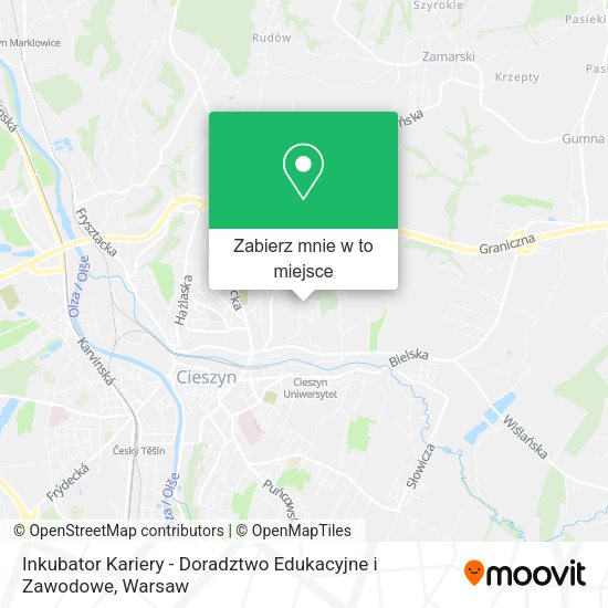 Mapa Inkubator Kariery - Doradztwo Edukacyjne i Zawodowe