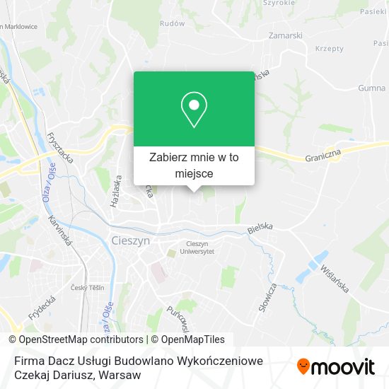 Mapa Firma Dacz Usługi Budowlano Wykończeniowe Czekaj Dariusz
