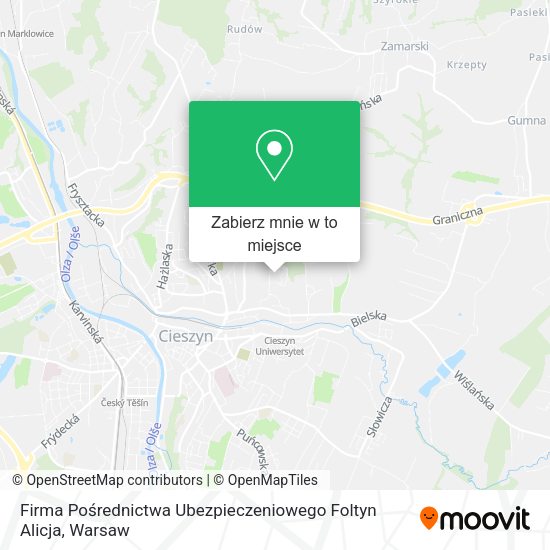 Mapa Firma Pośrednictwa Ubezpieczeniowego Foltyn Alicja