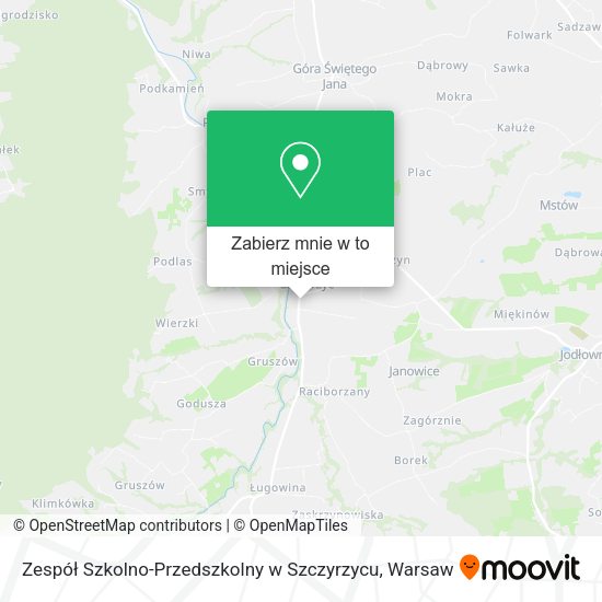 Mapa Zespół Szkolno-Przedszkolny w Szczyrzycu