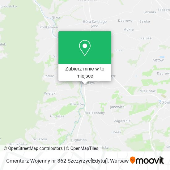 Mapa Cmentarz Wojenny nr 362 Szczyrzyc[Edytuj]