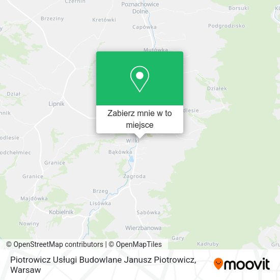 Mapa Piotrowicz Usługi Budowlane Janusz Piotrowicz