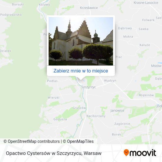 Mapa Opactwo Cystersów w Szczyrzycu