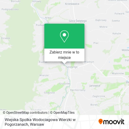 Mapa Wiejska Spolka Wodociagowa Wierzki w Pogorzanach