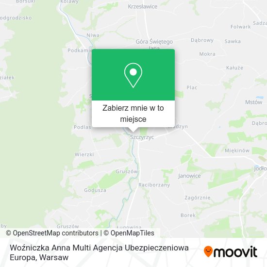 Mapa Woźniczka Anna Multi Agencja Ubezpieczeniowa Europa