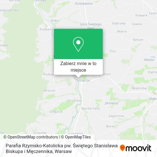 Mapa Parafia Rzymsko-Katolicka pw. Świętego Stanisława Biskupa i Męczennika