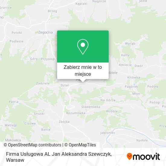 Mapa Firma Usługowa AL Jan Aleksandra Szewczyk