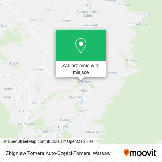 Mapa Zbigniew Tomera Auto-Części-Tomera