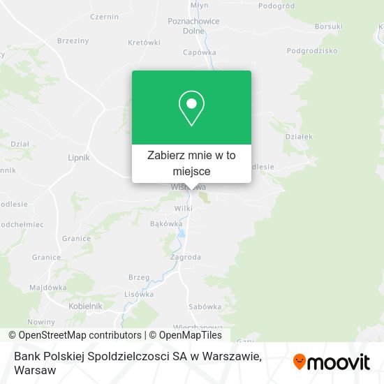 Mapa Bank Polskiej Spoldzielczosci SA w Warszawie