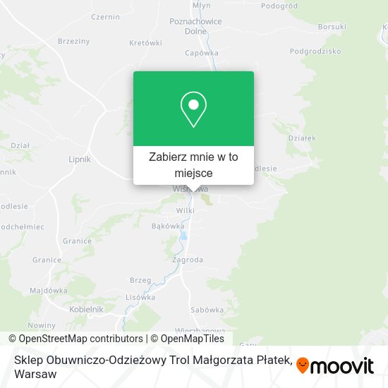 Mapa Sklep Obuwniczo-Odzieżowy Trol Małgorzata Płatek