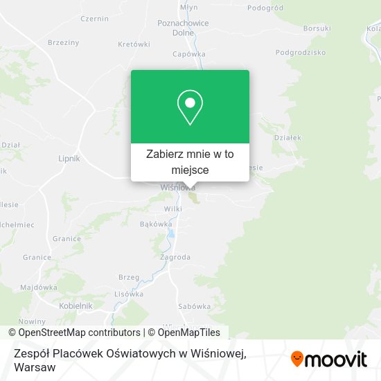 Mapa Zespół Placówek Oświatowych w Wiśniowej