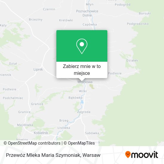 Mapa Przewóz Mleka Maria Szymoniak