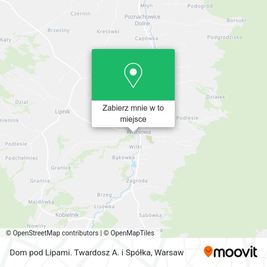 Mapa Dom pod Lipami. Twardosz A. i Spółka