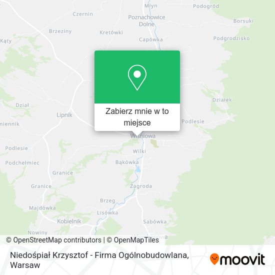 Mapa Niedośpiał Krzysztof - Firma Ogólnobudowlana