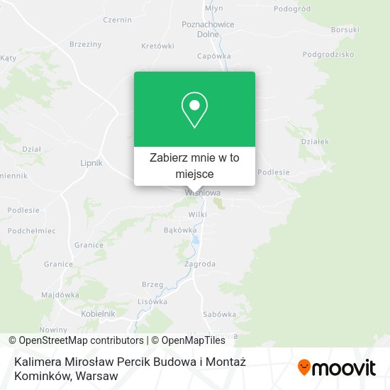 Mapa Kalimera Mirosław Percik Budowa i Montaż Kominków