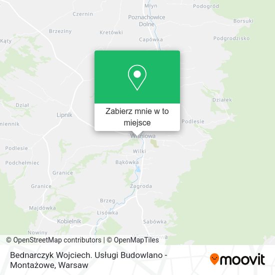 Mapa Bednarczyk Wojciech. Usługi Budowlano - Montażowe