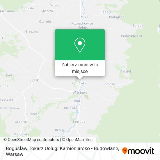 Mapa Bogusław Tokarz Usługi Kamieniarsko - Budowlane