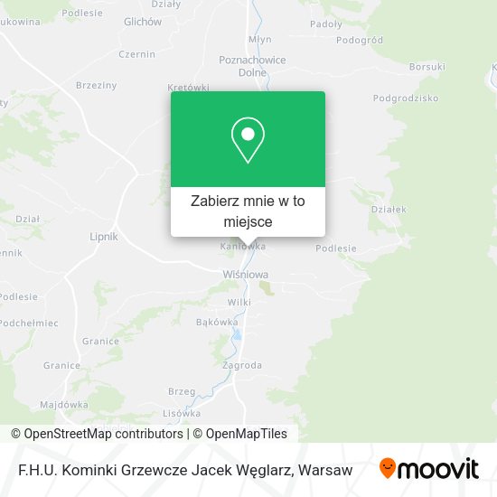 Mapa F.H.U. Kominki Grzewcze Jacek Węglarz